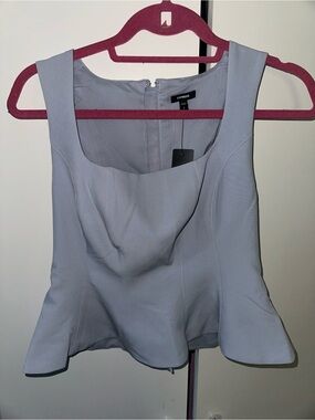 Express Periwinkle Peplum Top